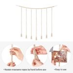 Mkono Macrame Photo Display with String Lights & Wooden Bead Garland, 45 Clips for Home Decor. Perfect Gift for Teen Girls! - Image 9