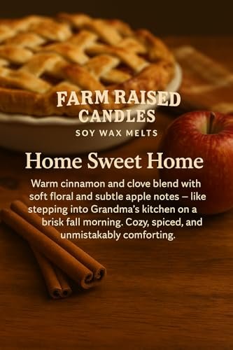 41CfNlcX9VL._SL500_.jpg Farm Raised Candles - USA Handcrafted Fall Spice Soy Wax Melts 5-Pack (16oz) - Apple, Cinnamon, Pumpkin, Pecan Waffles - Safe for Pets & Family, Perfect Gift! - Image 6