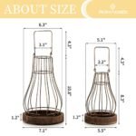 Romadedi Lantern Farmhouse Decor - Rustic Candle Holders for Living Room, Kitchen, Dining, and Outdoor Spaces. - Image 5