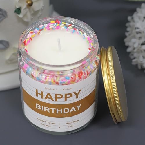 41DKMQCRydL._SL500_.jpg Comluge Handmade 9oz Lavender-Scented Birthday Candle Gift for Him, Her, Parents & Friends - Image 6