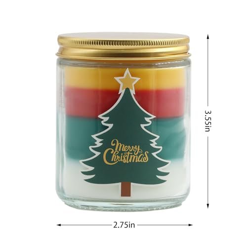 41DilvzgC4L._SL500_.jpg Aromatherapy Christmas Candles - Perfect Holiday Gifts for Women, Natural Soy Wax Pine Scented. - Image 4