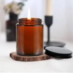 QAPPDA 30-Pack 8oz Amber Candle Jars with Black Lids - Empty 250ml Glass Jars for Candle Making & Storage - Image 4