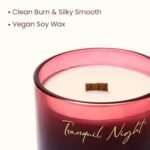 M&SENSE 9.88oz Soy Wax Candle with Wooden Wick | Midsummer Night Scent | 55-Hour Burn | Perfect Housewarming Gift - Image 4