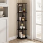 Furinno Turn-N-Tube 5-Tier Corner Display Rack - Versatile Espresso/Black Shelving Unit - Image 2