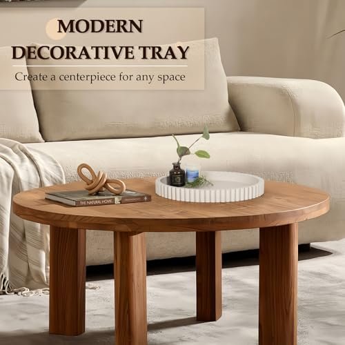 41HSOm8y76L._SL500_.jpg Cathyeen 13" Concrete Coffee Table Tray - Stylish Gray Centerpiece for Modern Home Decor - Image 5