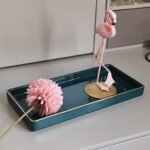 10x5 Green Ceramic Bathroom Tray – Decorative Vanity Tray for Perfume, Candles, Jewelry & Cosmetics. - Image 4