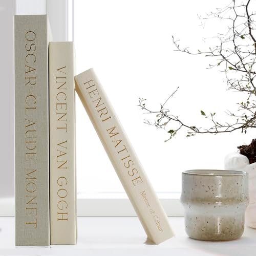 41HjzKEDHHL._SL500_.jpg Set of 3 Sage Linen Decorative Books for Home Decor, Aesthetic Faux Books for Tables & Shelves. - Image 4