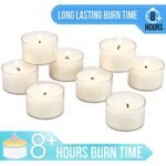 Stonebriar Bulk 96-Pack Unscented Smokeless Tea Light Candles, 8-Hour Burn Time, White - Image 4