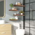 HOOBRO Wall-Mounted Floating Shelves Set of 2, 15.7" Rustic Brown Shelves for Bathroom, Kitchen, Office, and More. - Image 4