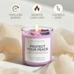 Lavender Lemon Aromatherapy Candle with Crystals – Perfect Scented Gift for Women, Moms & Friends! - Image 5