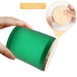 8 Oz Thick Candle Jars - 15 Pack with Wooden Lids, Frosted Green Empty Containers for Candle Making - Image 3