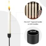 ChefBee Black Tall Candle Holders, 3PCS Taper Stand for Weddings, Dining, Fireplaces & Vintage Decor - Image 4