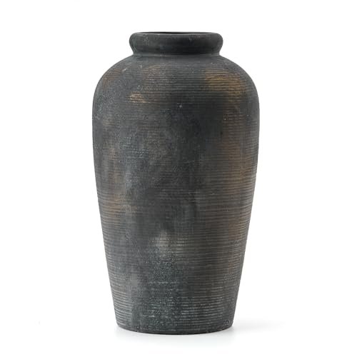 41MoceZauGL._SL500_.jpg Vaseking 11" Rustic Ceramic Vase: Minimalist Farmhouse Decor for Living Room, Wedding, and Table Settings. - Image 8