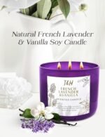Lavender Vanilla Aromatherapy Candle | 3 Wick Soy Candle | Large 15.8 oz | Long-Lasting Relaxation Gift for Women - Image 9