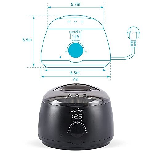 41ObIp4c8iL._SL500_.jpg WaxKiss Digital Wax Warmer with Transparent Lid and 14oz Pot for Smooth Hair Removal. - Image 3
