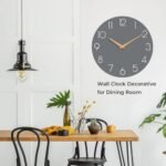 Cicininc Gray Silent Non-Ticking Wall Clock (8 Inch) - Ideal for Home, Office, School, Kitchen, and Hotel Décor. - Image 6