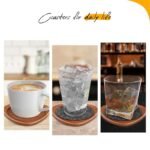 Roonin Mid Century Modern Coaster Set of 4 – Absorbent Felt Coasters for Drink Decor - Image 7