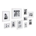 Kate and Laurel Bordeaux Modern Gallery Wall Kit: 10 Assorted White-Washed Frames Set - Image 2