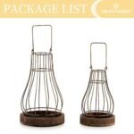 Romadedi Lantern Farmhouse Decor - Rustic Candle Holders for Living Room, Kitchen, Dining, and Outdoor Spaces. - Image 6