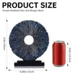 DOVDOV Blue Home Decor Sculpture: Unique Round Line Statue for Living Room, Office, Bedroom, and Dining Table. - Image 2