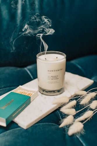 41QWOtKTBL._SL500_.jpg Brooklyn Candle Studio Santorini 2-Wick Candle - Vegan Soy, Hand-Poured, 70-Hour Burn, 13oz Luxury Scent. - Image 7