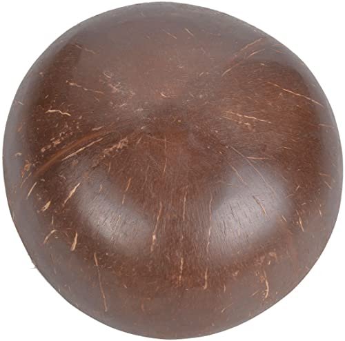 41SfQWpXkTL._SL500_.jpg ChezMax Natural Coconut Bowl with Mother of Pearl Inlays - Stylish Blue-Gold Key & Snack Holder - Image 3