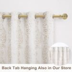 Taupe Geometric Curtains 84" Long – 2-Piece Set, 50% Blackout, Moroccan Damask Design for Living Room, Dining Room, and Bedroom. - Image 3
