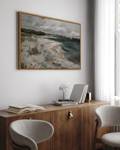 41Src3fqBaL._SL500_.jpg InSimSea Coastal Wall Art - Framed Seaside Landscape Print for Modern Farmhouse Decor, 24"x36" - Image 3