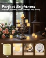 Homemory 24-Pack Flameless Votive Candles - 200+ Hour LED Tealights for Weddings, Halloween, Outdoor & Christmas Decor (Warm White, Batteries Included) - Image 6