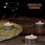 32Pcs White Unscented Tea Light Candles - 4-Hour Burn Time for Home, Weddings & Emergencies - Image 4