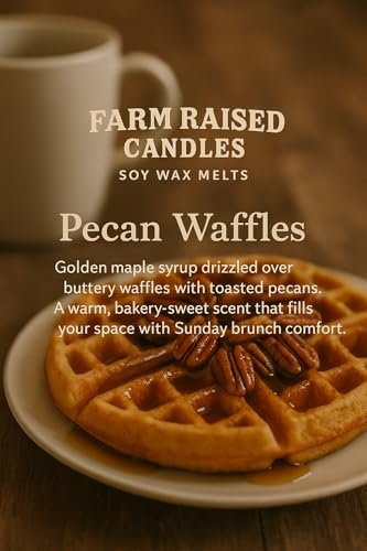 41TfrJ8-xxL._SL500_.jpg Farm Raised Candles - USA Handcrafted Fall Spice Soy Wax Melts 5-Pack (16oz) - Apple, Cinnamon, Pumpkin, Pecan Waffles - Safe for Pets & Family, Perfect Gift! - Image 7