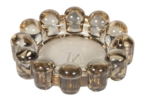 Alice Lane Bubble Candle Dish – Stylish Smoky Glass Holder Alice Lane Bubble Candle Dish – Chic Smoky Glass Candle Dish for Home Decor – Decorative Modern Candle Holder for Small Candles & Diffusers
