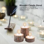 Yikko Personalized Wooden Tea Light Candle Holders - Set of 3 for Weddings, Parties & Home Decor. - Image 6