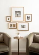 Kate and Laurel Adlynn Vintage Gold Picture Frame Set of 5 with Hanging Template for Gallery Walls - Image 3