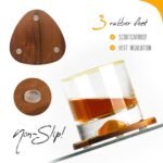 Roonin Mid Century Modern Coaster Set of 4 – Absorbent Felt Coasters for Drink Decor - Image 3