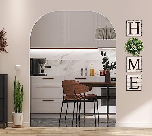 41WLCC4R0pL._SL500_.jpg HRENCY Farmhouse Wall Decor: Rustic Wooden Sign with Artificial Eucalyptus for Cozy Home Accent. - Image 3