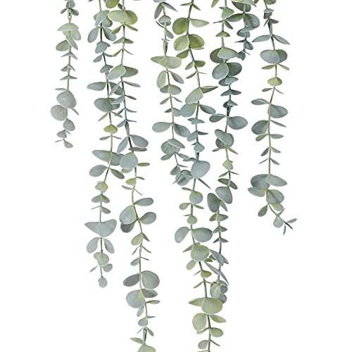 41WhQH9BIjL._SL500_.jpg COCOBOO 1pcs Eucalyptus Faux Hanging Plant - Ideal Indoor/Outdoor Wall & Shelf Decor - Image 3