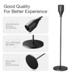 MUZISST Matte Black Candle Holders Set of 6 - Stylish Taper Candlestick Holders for Home Decor - Image 3