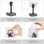 Small Bedside Table Lamp - Minimalist Nightstand Light with Square Fabric Shade for Kids & Office - Image 8