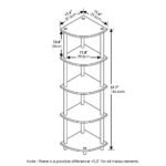 Furinno Turn-N-Tube 5-Tier Corner Display Rack - Versatile Espresso/Black Shelving Unit - Image 8