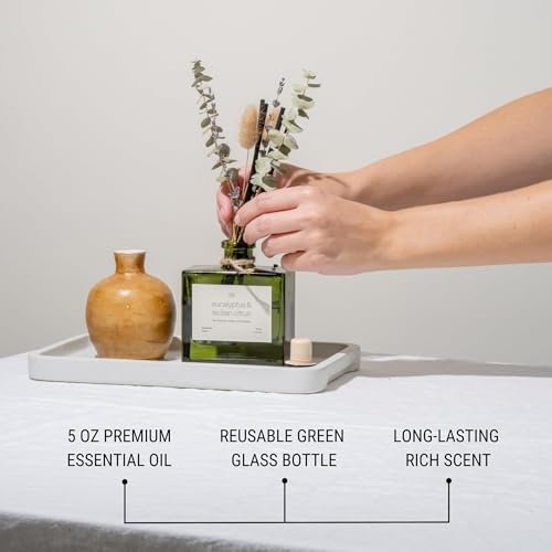 41ZOdQMudPL._SL500_.jpg Craft & Kin Reed Diffuser with Dried Flowers | 5 oz Sicilian Citrus & Eucalyptus Home Fragrance - Image 4