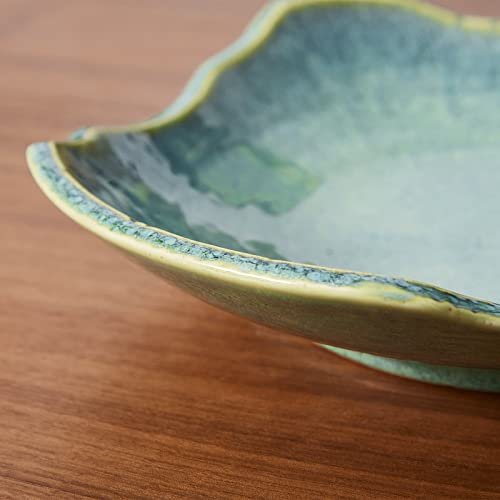 41Zgpq30hrL._SL500_.jpg VOMANA 12'' Green Ceramic Decorative Bowl - Versatile Centerpiece for Living Room, Entryway, or Dining. - Image 7