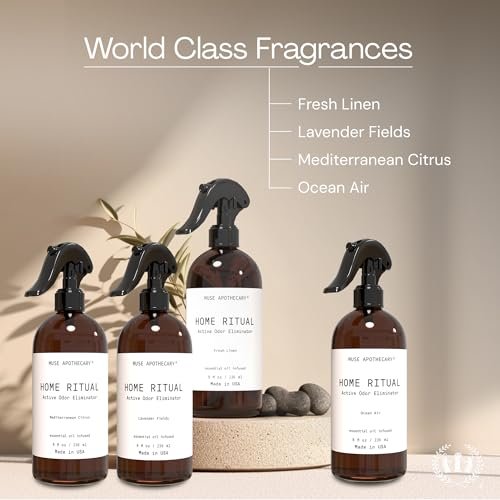 41a7MUzc-L._SL500_.jpg Muse Apothecary Home Ritual Odor Eliminator Spray - Fresh Linen Furniture & Bathroom Deodorizer, 4oz. - Image 4