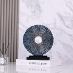 DOVDOV Blue Home Decor Sculpture: Unique Round Line Statue for Living Room, Office, Bedroom, and Dining Table. - Image 3