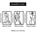 CHENGU Set of 3 Minimalist Metal Line Art of Women for Home Decor - Perfect for Kitchen, Bathroom, and Living Room. - Image 4