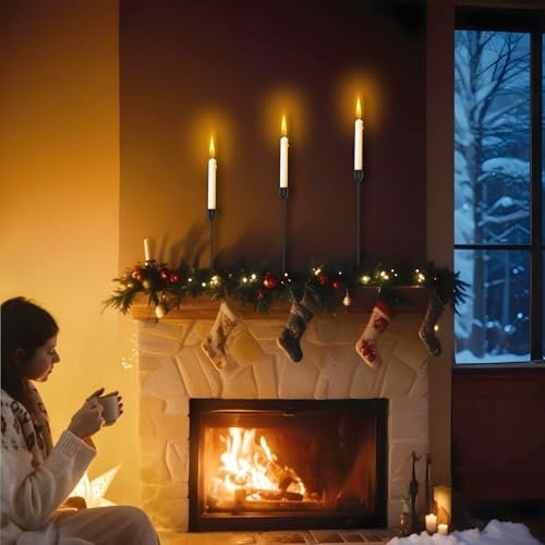 41atsk8aMZL._SL500_.jpg ChefBee Black Tall Candle Holders, 3PCS Taper Stand for Weddings, Dining, Fireplaces & Vintage Decor - Image 7