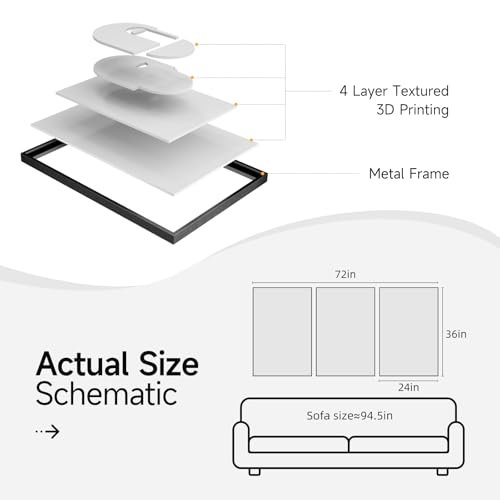 41b-OUbOQLL._SL500_.jpg Large 3-Piece 3D Textured Abstract Wall Art Set for Living Room, Office, and Hallway, 24x36 In. - Image 6