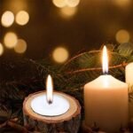 Yikko Personalized Wooden Tea Light Candle Holders - Set of 3 for Weddings, Parties & Home Decor. - Image 8