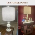 BOBOMOMO 20.5" Farmhouse Resin Lamps for Bedrooms & Living Rooms - Ideal Side Table Lighting (1 Pack) - Image 4