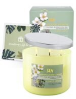 Eucalyptus Jasmine Lavender 3-Wick Candle | 15.8 oz Stress Relief Aromatherapy for Men & Women - Image 6